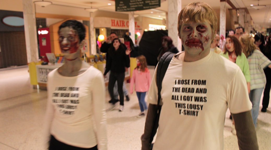 Zombies in the Monroeville Mall.